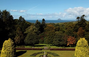 glenapp castle view of ailsa craig
